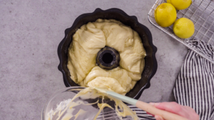 Baking savory bread in oven